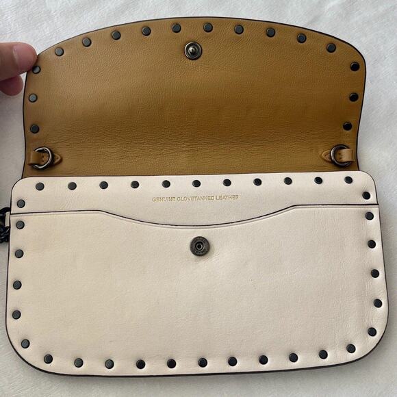 Coach Chalk/White 1941 Clutch Bag With Rivets - Picture 6 of 9